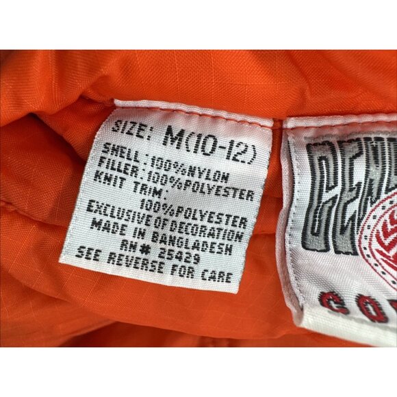 Vintage Auburn Tigers Puffer Jacket Reversible Kids Medium 10-12 Hooded Thick - Picture 16 of 16